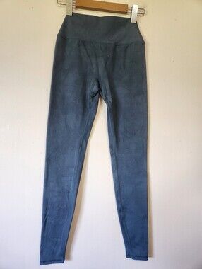 Alphalete Surface Power Crossover Grey/Blue Tie Dye Athleisure Workout Leggings